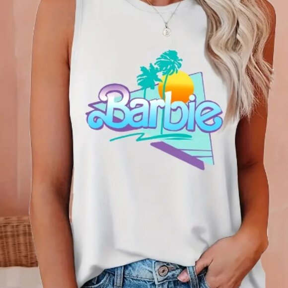 NEW!!! "BARBIE"  Sleeveless Tank Top - SZ XL - Picture 1 of 4